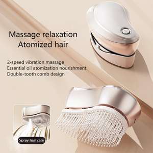 Üst Düzey Çok Fonksiyonlu Verimli Taşınabilir Kablosuz Elektrikli Masaj Aleti Titreşimli Tarak Aerosol Saç Yağı Spreyi Güzellik Stimülatörü - Product Image 2