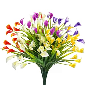 Mini Lirios de Calla Artificiales de Seda de Alta Calidad, Hechos a Mano, con Tacto Natural, Decoración para el <span class=keywords><strong>Hogar</strong></span>, Eventos, Día de San Valentín, Graduación - Product Image 5