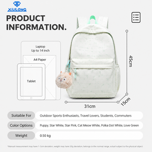 Zaini Scolastici all'Ingrosso Ultimo Modello Impermeabile per Ragazze Leggero Estetico Tonalità Morbida Grande Capacità - Product Image 5