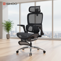 Chaise de bureau SIHOO B300-PRO 6D avec accoudoirs réglables, coussin lombaire réglable, dossier haut ergonomique, pivotante, pour bureau à domicile, en mesh