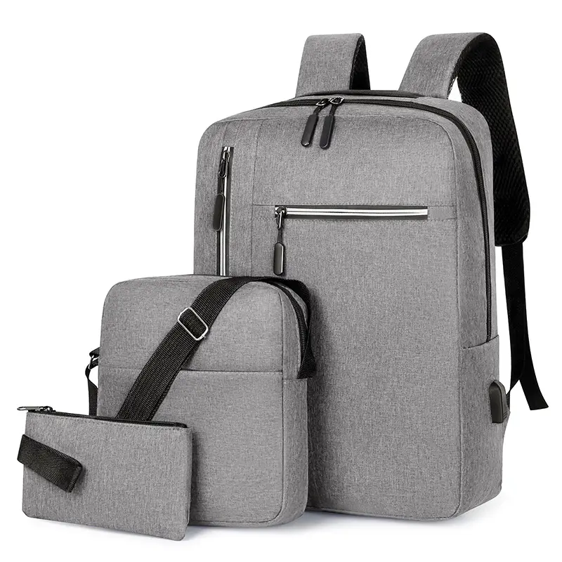 กระเป๋าเป้สะพายหลังใส่คอมพิวเตอร์สามชิ้นจุได้เยอะกระเป๋าเป้คอมพิวเตอร์แฟชั่นสำหรับธุรกิจ