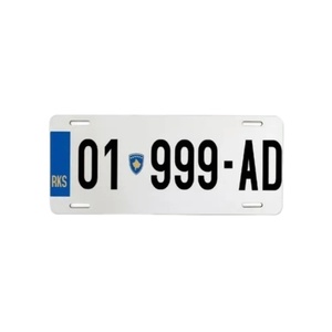 Placa de Matrícula Personalizada de Kosovo, Placa de Metal en Blanco para Automóvil, Grabada o Impresa, Estilo Europeo, Suministro de Fábrica OEM - Product Image 1