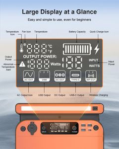 เครื่องกำเนิดไฟฟ้าพกพาพลังงานแสงอาทิตย์ 600W พร้อมแบตเตอรี่สำรองและระบบควบคุมแรงดันไฟฟ้า 12V DC - Product Image 6