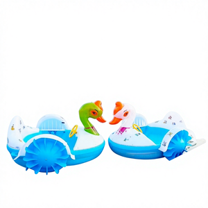 Bateau à <span class=keywords><strong>bascule</strong></span> aquatique lumineux en forme de <span class=keywords><strong>cygne</strong></span> pour enfants et parents, avec batterie, épaissi, pour piscine - Product Image 1