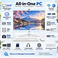 PC Tout-en-un Professionnel 23,8'' FHD IPS Intel Core i3-100U AI 32 Go 1 To SSD Caméra Amovible SKD CKD Monobloc pour Bureau