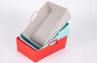Tapis de cuisson rectangulaire pliable en silicone résistant à la chaleur pour friteuse à air, panier de four, plateau de cuisson, outil de cuisson pour la cuisine domestique