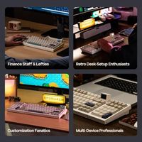 Clavier de jeu modulaire rétro créatif OEM ODM RT98 avec mini-écran détachable, connectivité tri-mode, batterie 8000 mAh, RGB, PBT K