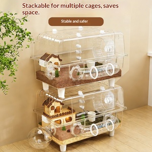 <strong>Hamster</strong> Reptile <strong>Cage</strong> Super <strong>Large</strong> Villa Luxurious House Golden <strong>Hamsters</strong> Anti-Bite Breeding <strong>Cage</strong> PET Material Box All Seasons - Product Image 1