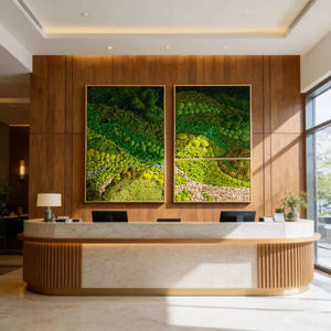 Cadre de mousse préservée, décoration artistique, panneau de mousse naturelle pour décoration murale, fait main, écologique, art mural en mousse pour la maison et le bureau - Product Image 3