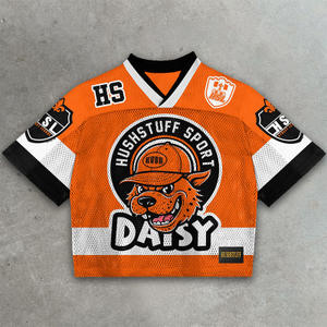 Y2K Revival Bold Camiseta con estampado floral 2025 Unisex Verano Vintage Algodón Camiseta con cuello en V en tallas europeas para estilo callejero - Product Image 1