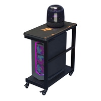 Support d'ordinateur double niveau en métal réglable en hauteur, support de CPU, support pour ordinateur portable, organisateur de bureau sur pied pour la maison et le bureau
