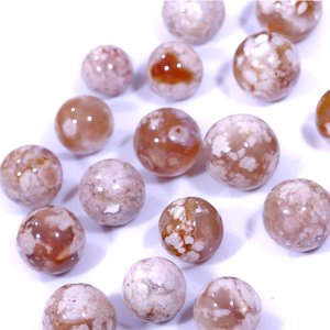 Healing Quartz Crystal Ball Pink <strong>Chakra</strong> Agate <strong>Stone</strong> Crafts Natural Gravel Cherry Blossom Design <strong>Engraved</strong> Sphere Love Craftwork - Product Image 2
