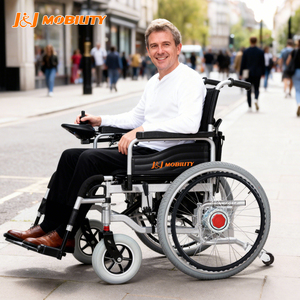 كرسي متحرك كهربائي قابل للطي تلقائيًا، خفيف الوزن ومثالي للاستخدام الداخلي، إعادة تأهيل وكبار السن والعلاج 50161-L530 - Product Image 1