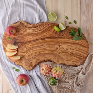 Planche à découper en bois d'olivier rustique personnalisée, écologique, vente en gros d'usine, pour fromage - Product Image 1