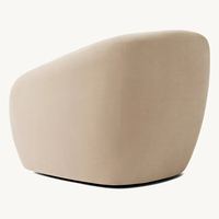 Fauteuil de salon moderne en chêne massif, fait main, avec revêtement en velours capitonné, canapé individuel, fauteuil décontracté pour chambre à coucher et salle à manger