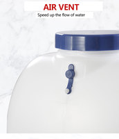 Refroidisseur d'eau en plastique, 10l, avec robinet, 2 unités