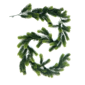 Guirlande artificielle en aiguilles de pin de 180 cm, décoration murale de Noël, style traditionnel, verdure en plastique - Product Image 5