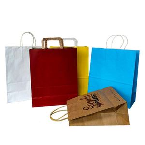 Sac en papier personnalisé avec logo imprimé, sac à emporter de haute qualité avec votre propre marque, emballage avec poignée pour expédition de nourriture et de cadeaux - Product Image 6