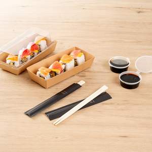 Baguettes jetables en bambou personnalisées avec design moderne, emballage en papier écologique pour le camping, option de logo personnalisé - Product Image 3