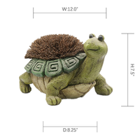 Statue de tortue en résine sculptée, figurine d'animal pour jardin, décoration de cour supérieure avec brosse à poils, vente en gros B2B YM8016026