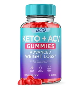 2024 для похудения Кето ACV Gummies, Органический сахар и безглютеновый яблочный уксус, диетические добавки, веганские и не-GMO жевательные