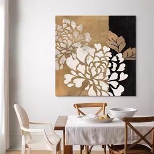 Abstract Peony Hand Painted Oil Painting 3D Textured Modern Minimalist Floral Artwork For Living Room And Dining Room Entryway - Product Image 3
