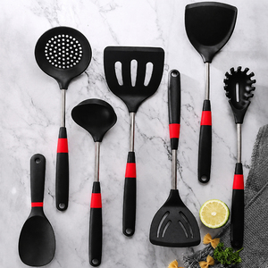 Set di 7 Utensili da Cucina in Silicone Ecologico Resistente al Calore con Spatola Forata <span class=keywords><strong>e</strong></span> Cucchiaio per Cucinare - Product Image 2