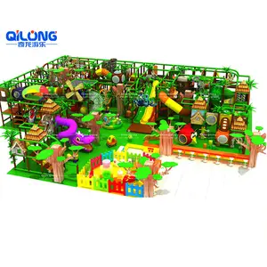 China Green Forest Theme Park Children Soft Indoor Kindergarten Playground Equipment