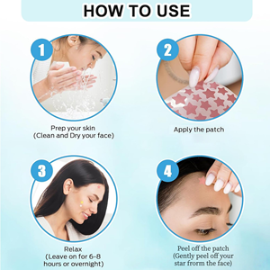 Pansements Hydrocolloïdes Personnalisables pour l'Acné, Pansements Colorés pour Blessures, Autocollants Étoiles Personnalisés, Patchs Anti-Boutons - Product Image 3