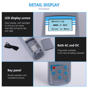 ZD Digital Turbidity Meter 0-200 UNT Portable <b>Water</b> Quality Tester for Wastewater Tap <b>Water</b> - Product Image 3