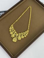 Kalung Mewah Berlapis Emas 24K Dubai, Desain Bunga, Grosir Kustom Z H, Perhiasan Fashion Pernikahan, Aksesoris Wanita