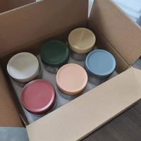 Paquet de 6 récipients d'avoine de nuit de 16 oz avec couvercles, bocaux en verre avec couvercles hermétiques, bocaux à salade Mason à large bouche