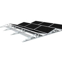 Système de montage solaire pour toit plat commercial certifié pour charges de vent et de neige, base en alliage zinc-aluminium-magnésium, avec garantie de 25 ans