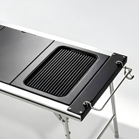 Table de camping pliable en alliage d'aluminium, table de pique-nique portable pour l'extérieur, table à thé légère, poste de travail pour grillades