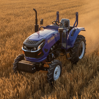 Livraison gratuite Tracteurs miniatures 70HP 80HP CE Tracteur à quatre roues avec accessoires