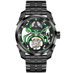 Reloj Knight 6802 con Logotipo Personalizado, Diseño Esqueleto, Deportivo, de Lujo, Movimiento Tourbillon Miyota, Automático, Resistente al Agua, con Manecillas Luminosas - Product Image 4