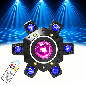 Luz LED DJ Multifunción de 150W con Control Remoto, 6 Brazos Móviles, DMX512, Patrones de Haz, <span class=keywords><strong>Efecto</strong></span> de Puntos y Bola Mágica - Product Image 1