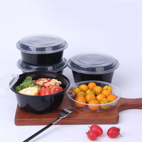 Assiettes en plastique personnalisées rondes de 10 pouces biodégradables, fête, boîte à lunch pour restauration rapide, assiettes à dîner jetables noires