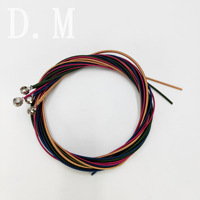 Colorful Bass Guitar Strings 4 String Set Rainbow Electric Bass Strings Coated Anti-rust Long Life Wholesale