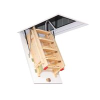 Échelle de grenier pliable en bois massif, escalier télescopique invisible avec main courante pour maison duplex intérieure