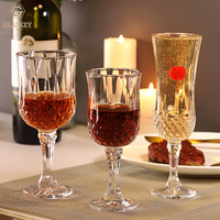Verre à whisky gobelet diamanté épaissi, verre à vin rouge gaufré, verre à champagne, verres à vin modernes, verrerie de table à manger