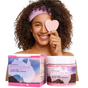 Masque à l'argile cosmétique rose pour <span class=keywords><strong>le</strong></span> <span class=keywords><strong>visage</strong></span>, teint naturellement radieux, élimination des taches, peau raffermissante, 120g, effacement des points noirs, acné - Product Image 3