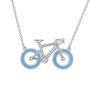 Collier pendentif vélo plaqué or 18 carats résistant au ternissement et durable, bijoux de style sportif pour couples, bijoux de mode