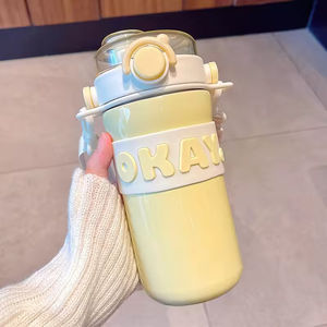 แก้วน้ำสแตนเลสสตีลแบบพกพา ขนาดใหญ่ ดีไซน์ทันสมัย เก็บอุณหภูมิได้ เป็นมิตรกับสิ่งแวดล้อม พร้อมหลอดดูดสองแบบ ปรับแต่งได้ตามต้องการ - Product Image 5