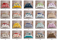 Ensemble de literie 6 pièces King Size en coton doux avec rideaux, prêt à être expédié