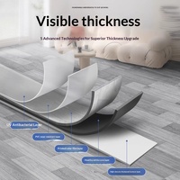 Tapis de sol en PVC épaissi anti-ciment pour intérieur, pose directe, résistant à l'usure, grande surface, pose complète, revêtement UV