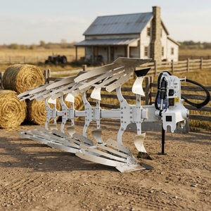 Charrue à socs réversible LEROX Advanced Diesel à 3 socs, montée sur attelage 3 points, avec engrenages et roulements pour l'enterrage - Product Image 2