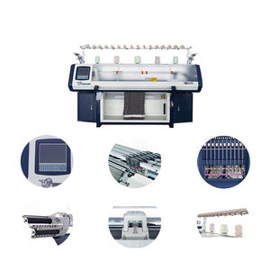 Máquina de tejer de cuello plano accionada por venta, costilla de calibre 12, Selector de agujas de 14g y 9g, detector de selección para máquina de tejer plana - Product Image 2