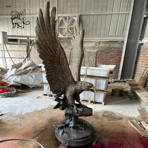 BLVE Outdoor Garden Decorative Casting Metal Art Life Size <strong>Animals</strong> Statue Copper Bronze Eagle Sculpture - Product Image 1