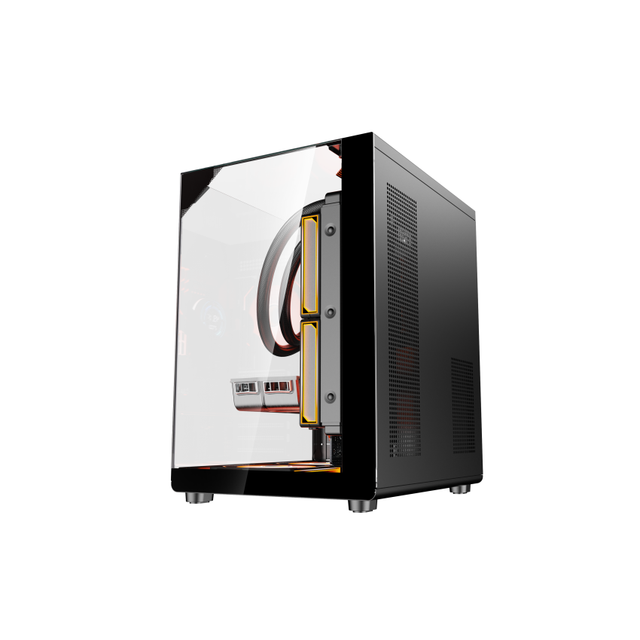 2026 Most Popular Gaming PC Desktop Computer Gaming MATX Mid Tower PC Case RGB Computer Cases Towers Desktop Office PC Cabinet